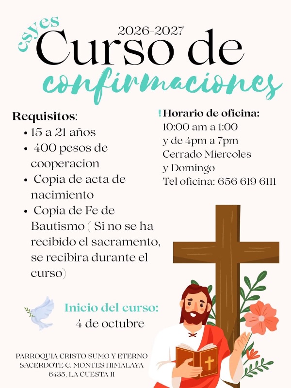 Curso de Confirmaciones para Jóvenes 